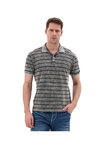 Cipo & Baxx Erkek Çizgili Polo Yaka Basic T-shirt - Ct858 Ant