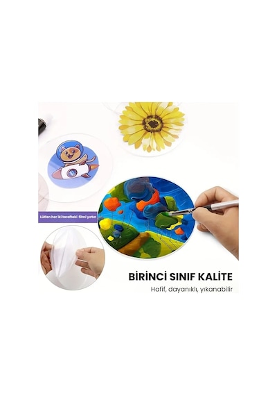 Ti Play 12 Adet 10cm Şeffaf Yuvarlak Akrilik Daireler Dıy Sanat Ve El Sanatları İçin 7