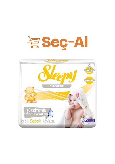 Sleepy Sensitive Islak Havlu 3 X 50'li 4 Adet
