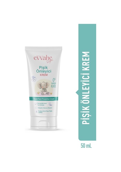 Pişik Önleyici Krem, Bebek Pişik Koruma Kremi, 50ml