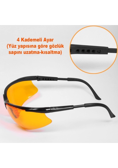 İş Güvenlik Gözlüğü Koruyucu Gözlük S600 Sarı