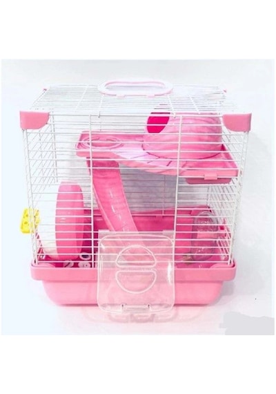 Carno Hamster Kafes Seti 27x19x28 Cm : Tekerlekli Ve Aksesuarlı Konforlu Yaşam Alanı