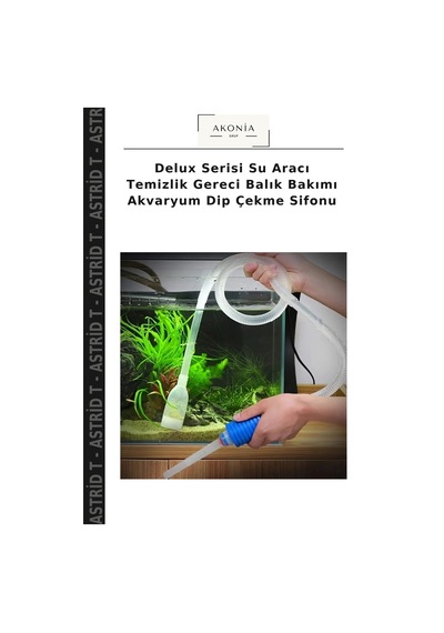 Delux Serisi Su Aracı Temizlik Gereci Balık Bakımı Akvaryum Dip Çekme Sifonu