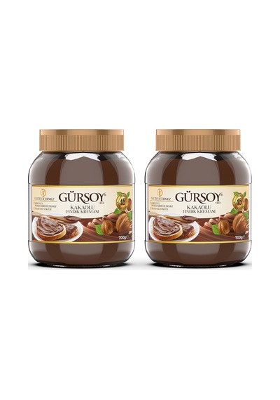 Gürsoy Kakaolu Fındık Kreması 700 Gr X 2 Adet