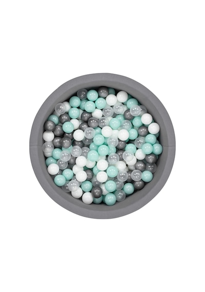 Wellgro Bubble Pops Gri Top Havuzu - Gri/Beyaz/Seffaf/Mint Top