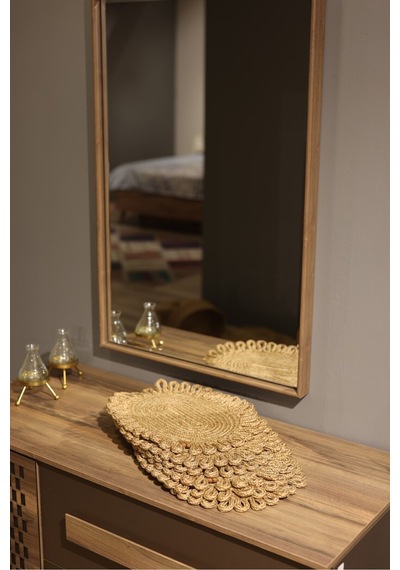 Dekoratif Şık 6lı Supla Seti Amerikan Servis Gold Oval Bukle Gold Oval Bukle