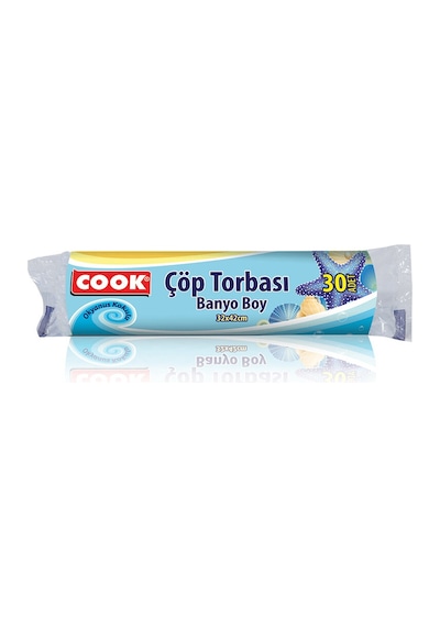 Cook Çöp Torbası Banyo Boy Okyanus Kokulu 30'lu