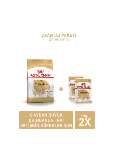 Chihuahua Adult 1,5 Kg + Chihuahua Gravy X 2 Adet