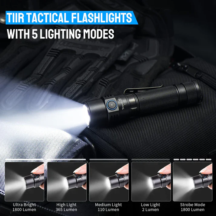 Trustfire T11r Taktik Fener 1800 Lümen Siyah