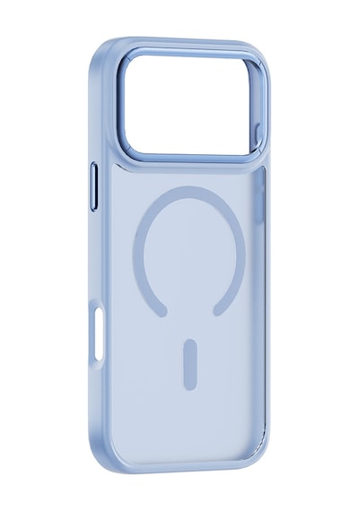 Apple iPhone Uyumlu 18 Pro Max Kılıf Wiwu Fgg-012 Armorpro Serisi M-safeli Parmak İzi Bırakmayan Kılıf Açık Mavi