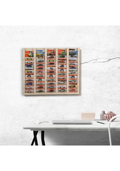 Regular Kart Rafı, Doğal Ahşap Regular Kart Sergileme Vitrini, Kutusunda Card Oyuncak Araba Rafı Diğer