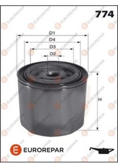 Yağ Filtresi - Fiat Siena, Ducato, Punto, Doblo, Bravo, Talento, Fiorino, Multipla, Strada, Marea, Brava, Palio, 156, 166, 145 - Eurorepar-e149223 55515573