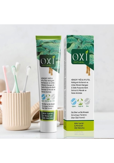 Oxi Natural Bitki İçerikli Mineralli Diş Macunu 70 Ml. Temel Bakım