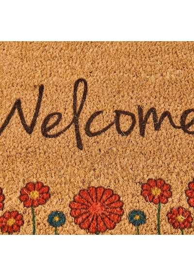Chilai Home Blattern Koko Çiçek Desenli Welcome Kapı Paspası - Renkli - 40x60 Cm Renkli
