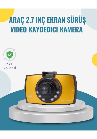 Araç İçi Hd Dvr Kamera G Sensor Ve Hareket Algılama Özellikli