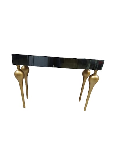 Dresuar Tombul Ayak Model Kayın Torna Mdf Tabla Parlak Gold Boya (377599327) Altın