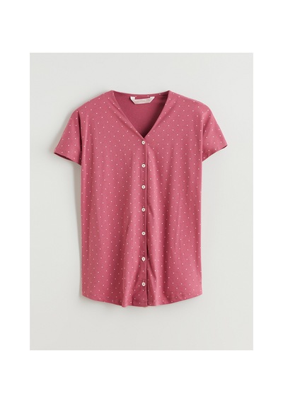 Lcw Dream Bordo V Yaka Desenli Hamile Pijama Takımı