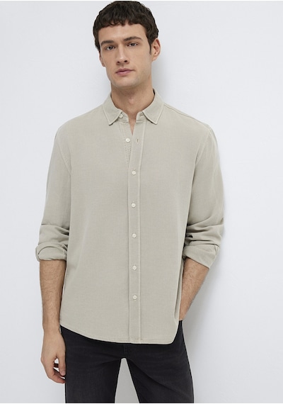 Mavi - Keten Karışımlı Yeşil Tencel Tm Liyosel Gömlek 0211482-70333 Yeşil