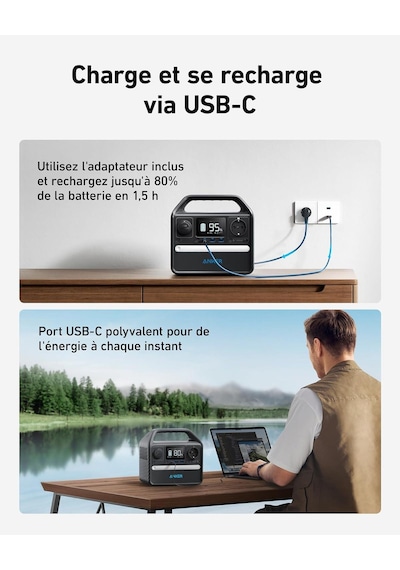 Anker Powerhouse 521 Portatif Power Station 256wh 200w Ev Karavan Lifepo4 Pilli Jeneratör - A1720