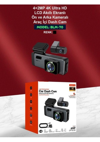 Lcd Ekranlı Ön Ve Arka Kamera 4k Gece Görüşlü 140 Açı Ultrahd Ar