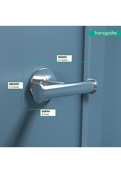 Logis Universal Havlu Askısı Çift Kanca, Banyo Aksesuarı Krom Siyah