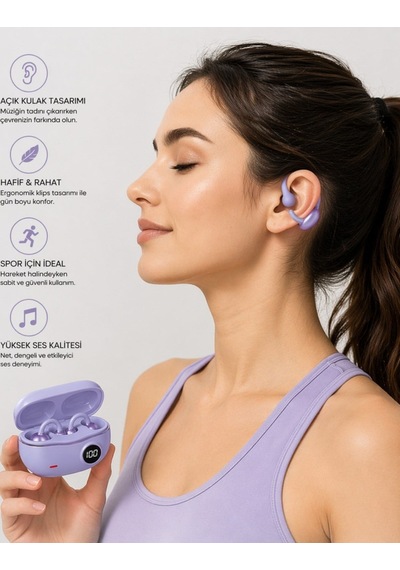 Bagajon Yxg 10 Bluetooth Kulaklık Kablosuz Spor Ve Günlük Kullanım İçin Mikrofonlu, Ergonomik, Şarjlı Mor