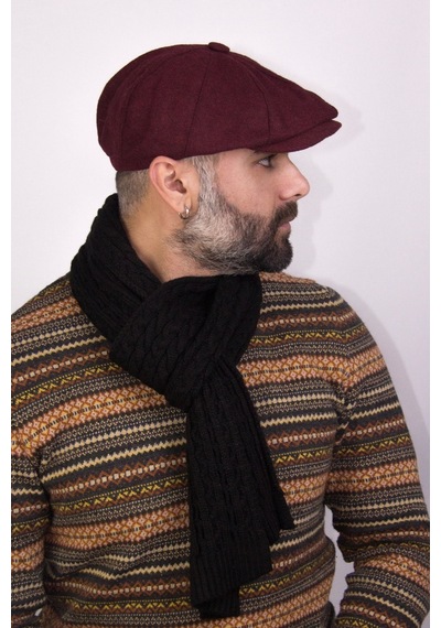 Bay Şapkacı Erkek Kasket Şapkası - Bordo-7404 Bordo