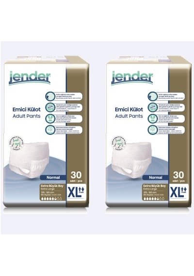 Jender Emici Külot Hasta Bezi XL Beden 30'Lu x 2 60 Adet Jender Emici Külot Hasta Bezi XL Beden 30'Lu x 2 60 Adet