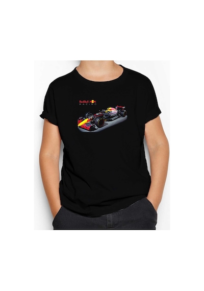 Zepplin Giyim RedBull Racing F1 Siyah Çocuk Tişört Siyah