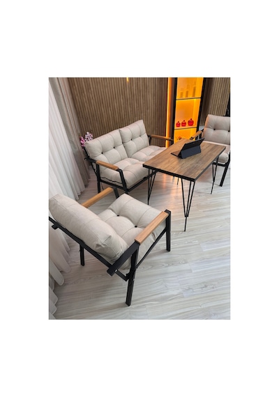 Houseart Gül Metal Bahçe Koltuk Takımı 2+1+1 Masalı Balkon Teras Cafe Oturma Grubu Krem Houseart Gül Metal Bahçe Koltuk Takımı 2+1+1 Masalı Balkon Teras Cafe Oturma Grubu Krem