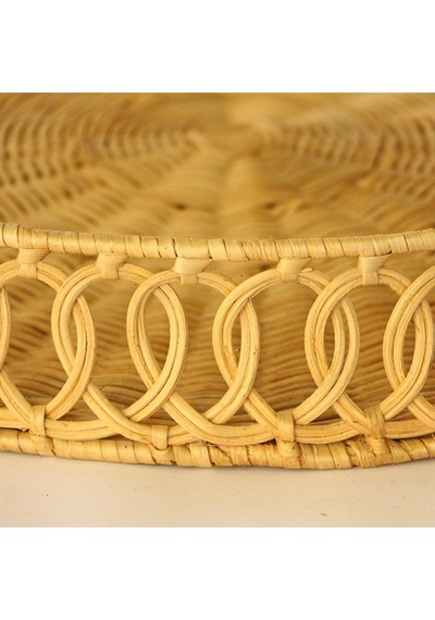 Lantana 45x6 Cm. Rattan Tepsi Bej