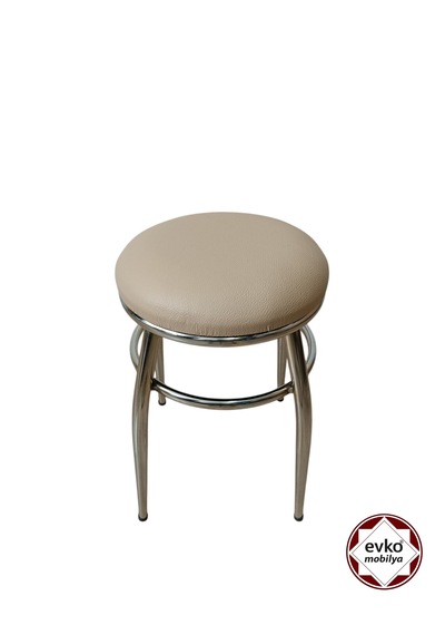 Evko Mobilya Tabure, Bar Taburesi, 2 Adet Tabure, Puf, Bench, Metal Ayaklı Tabure, Iç İçe Geçebilen Tabure, Mutfak Balkon Bahçe Taburesi Kahverengi