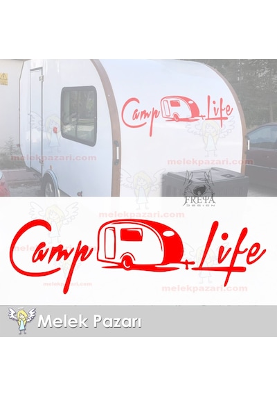 Camp Life, Kamp Hayatı Karavan Sticker, Karavan Çıkartması