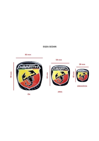 Egea Sedan Abarth Logo Takım Set