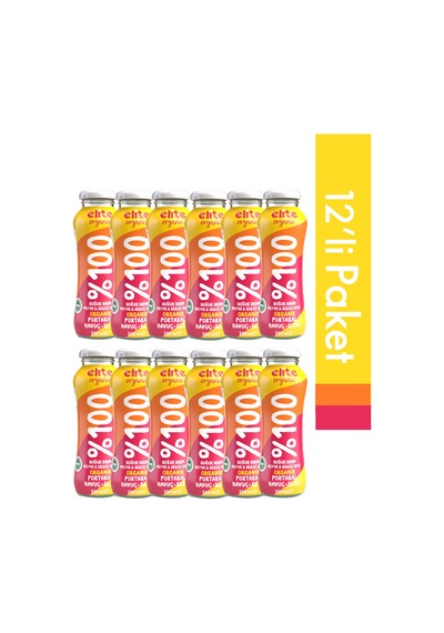 12'li Organik Elma-portakal-havuç Suyu 200 Ml