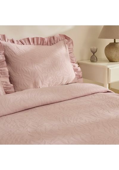 Karaca Home Branley Fırfırlı Çift Kişilik Yatak Örtüsü Takımı Pudra