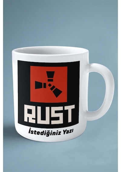 Rust Oyun Baskılı Kupa Bardak Çift Taraflı Kişiye Özel Model 3 Çok Renkli