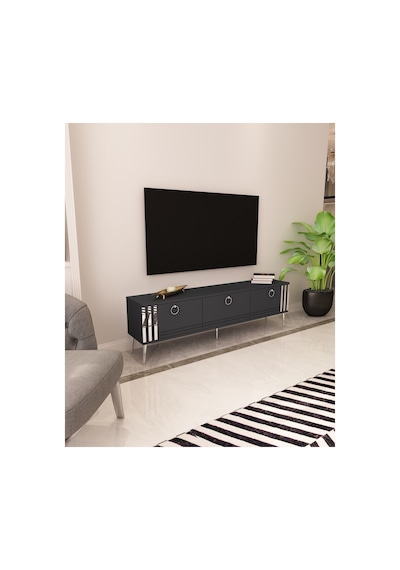 Lora 150 Tv Ünitesi Tv Sehpası Antrasit - Gümüş Antrasit-gümüş