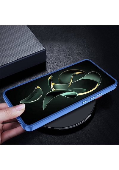 Xiaomi Mi 13t Kılıf Zore Flora Kapak Mavi