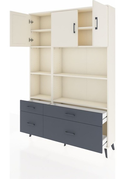 Arges Dolap 8 Raflı 4 Çekmeceli 3 Kapaklı 132x30x195 Aytaşı-aytaşı/antrasit Aytası/antrasıt Arges Dolap 8 Raflı 4 Çekmeceli 3 Kapaklı 132x30x195 Aytaşı-aytaşı/antrasit Aytası/antrasıt