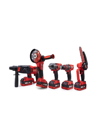 Dawreek BT0207 Beşli Set MW600 Budama Testeresi 10MM Çelik Mandren + Somun Sıkma + Şarjlı Spiral + Şarjlı Hilti