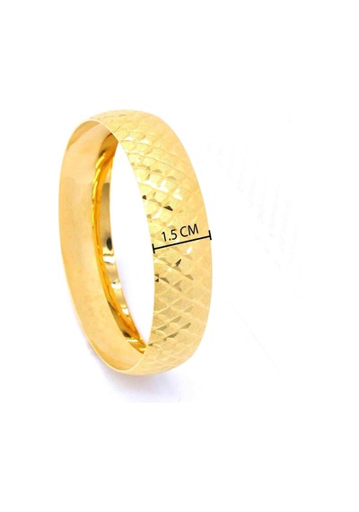 Baklava Desenli İmitasyon Bilezik 1.5 Cm Kalınlık Blz-1262 Altın