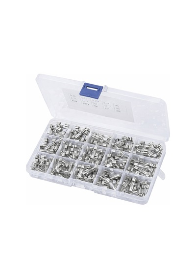 Cam Tüp Sigorta Seti 150 Adet 0.1a 20a Arası Çeşitler 250vac 5x20mm