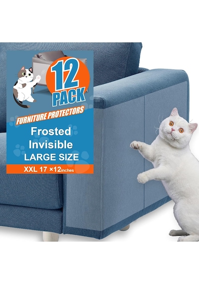 12'li Paket Kedi Çizilmez Mobilya Koruyucu - Kediler İçin Kanepe Köşe Koruyucuları Bant - Gelişmiş Mat Yüzey, B