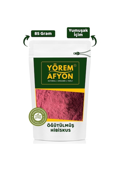 Yörem Afyon Katkısız Öğütülmüş Saf Hibiskus, Bamya Çiçeği, Mekke Gülü Hibiscus Sabdariffa 85gr.