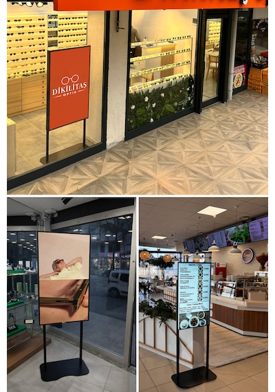 Ayaklı Digital Signage  Ekranı 2000-30000 Nıt Yüksek Parlaklık Full Hd 7/24 Reklam Ekranı 43 İnç