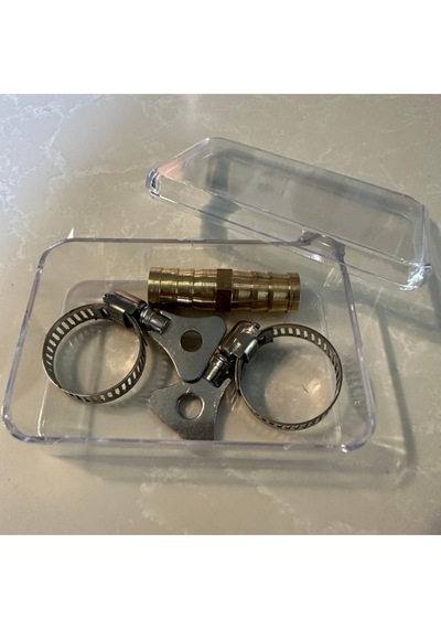Hortum Kelepçesi Metal Kelebek 2 Adet Ve 2 Yollu Pirinç Konnektör 12mm-1/2' 16 x 25