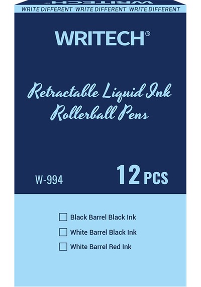 Wrıtech W-994 0,5mm Basmalı Roller Kalem - 85'li Stand Ahşap