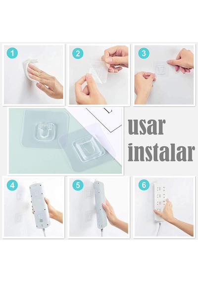 30 Sets Sihirli Kanca Çıft Taraflı Çok Amaçlı Kancalar Kendinden Yapışkanlı Şeffaf Su Geçırmez Ve Yağ Geçırmez. Mutfak Banyo Oturma Odası Içın Delme Yok Çıkarılabilir Max 10kg