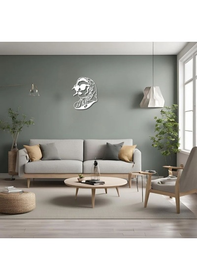 Sanatsal Metal Tablo Kadın Yüzü 6 Woman Face Metal Duvar Tablosu Portre